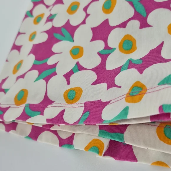 Hanna Anderson Floral Pocket Dress | Pink Retro‎ Daisy Cotton Twirl Dress Sz 10 - Picture 10 of 10